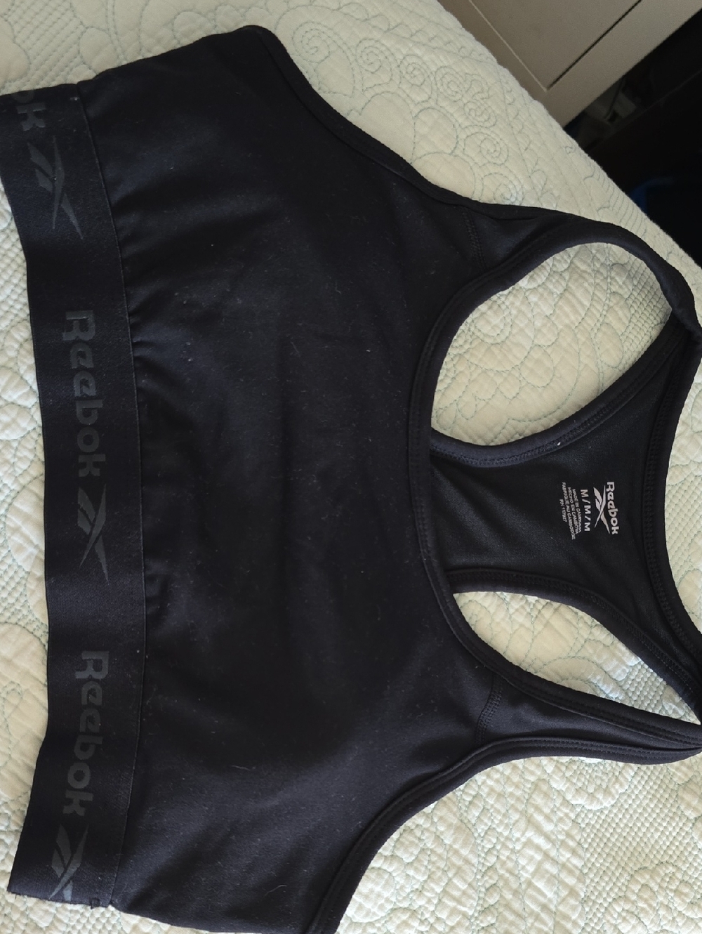 Reebok Black Racerback Performance Sports Bra